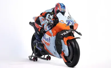 Gulf and Trackhouse MotoGP Team Unveil their debut MotoGP Gulf livery