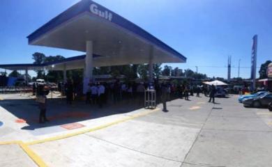 Gulf gas stations open in Puebla, Monterrey
